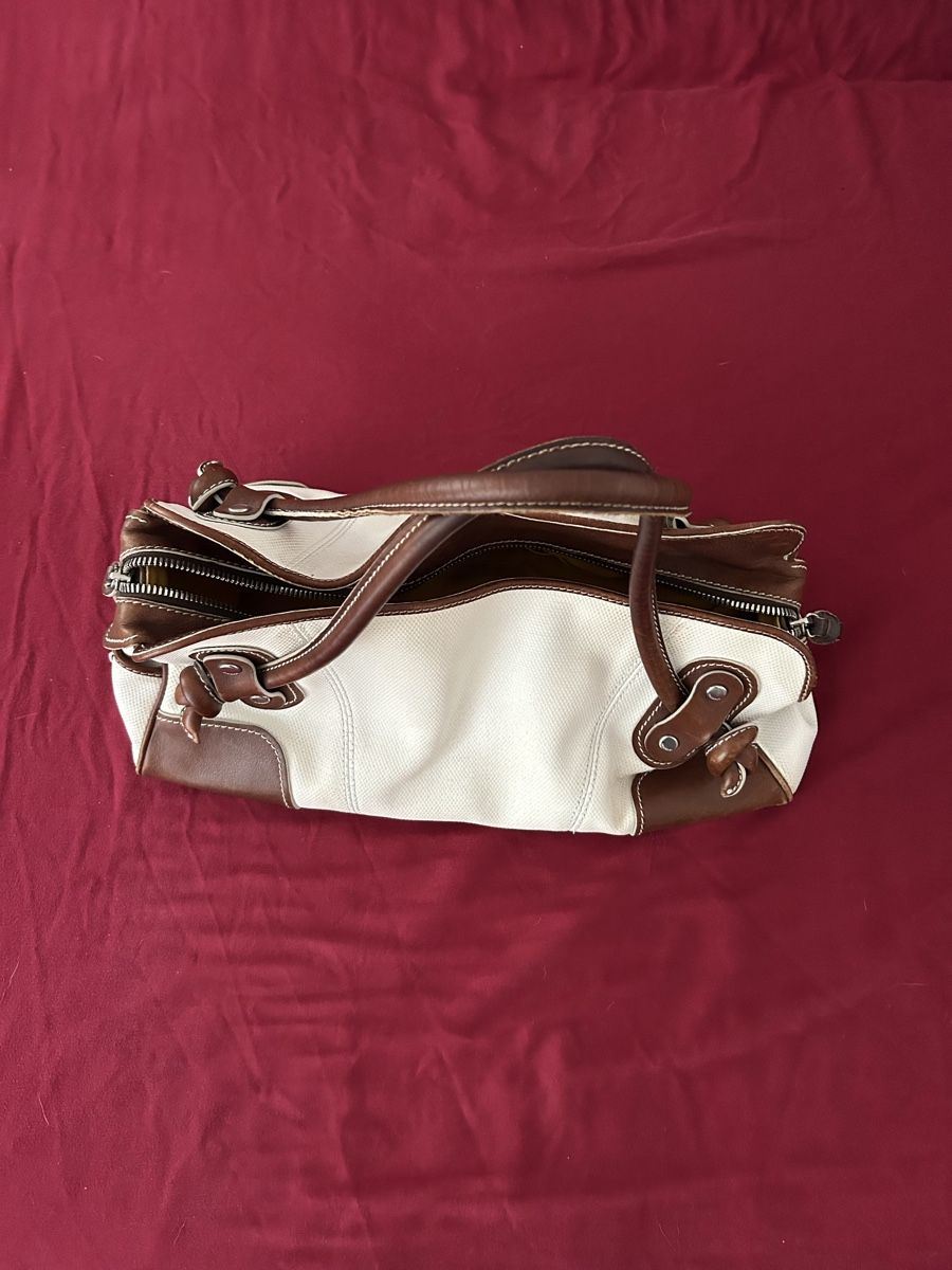 Hogan Borse da donna: Borsa Hogan pelle e tessuto bianco marrone usata – Usato da Personico venduto da Giovinted28 6
