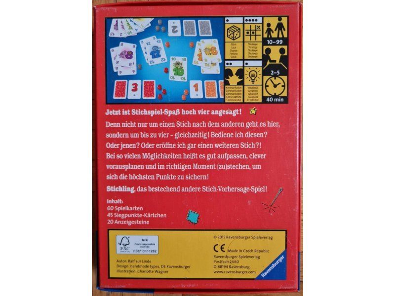 Giochi: Kartenspiel "Stichling" – Usato da Zürich venduto da Desmond01 1
