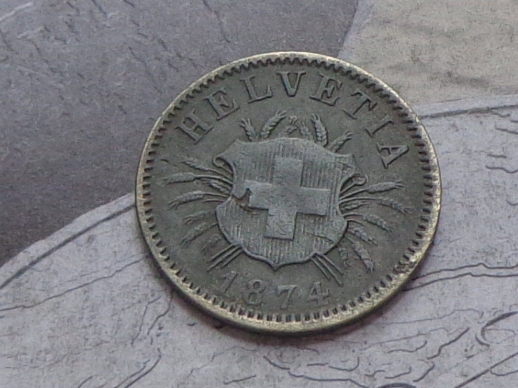 Tutti le monete: 5 cts 1874 B - Billion – Usato da Pully venduto da UCA01