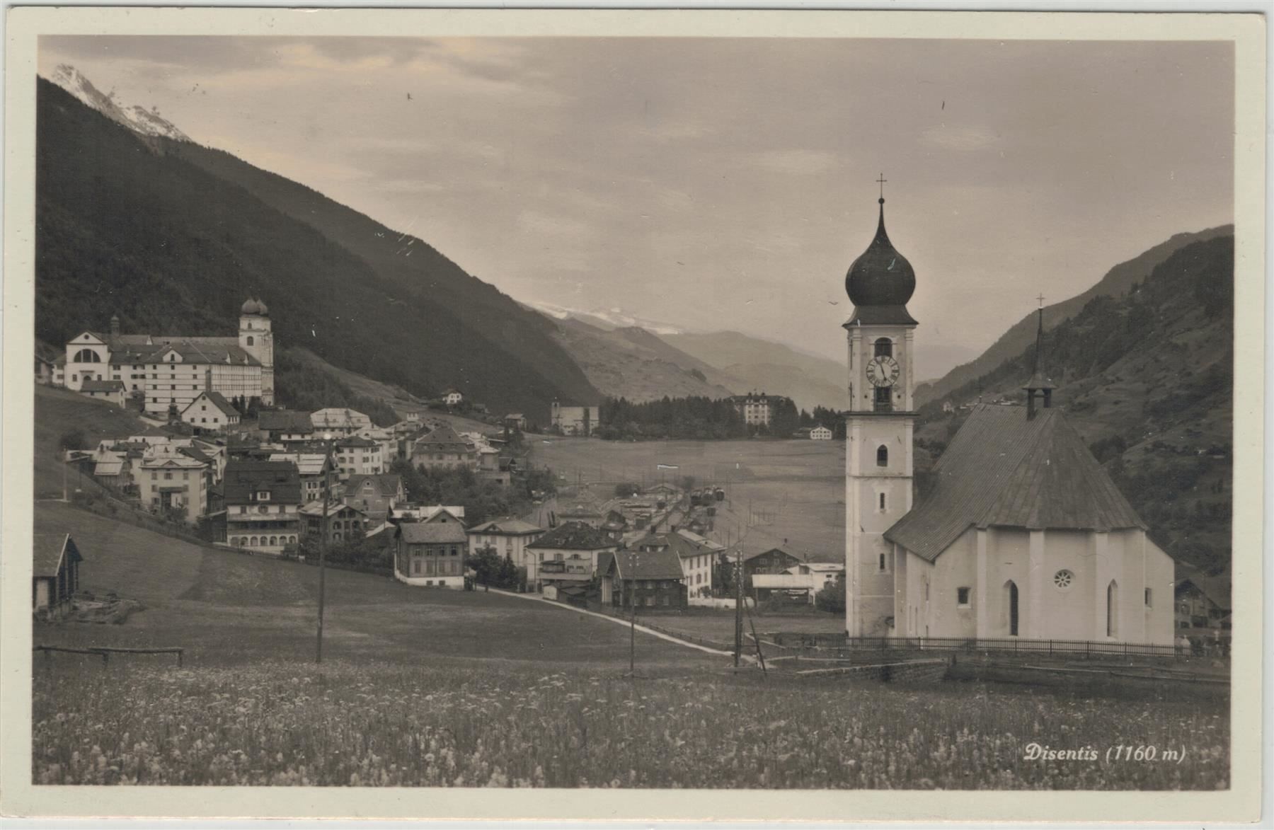 Cartoline postali: GR 289 DISENTIS 1927 – Usato da Fribourg venduto da philafri