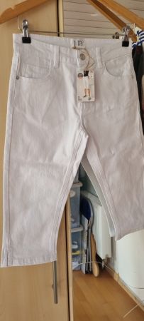 UP! Fashion Jeans Capri Hose, weiss, Gr. 36, Neu mit Etikett