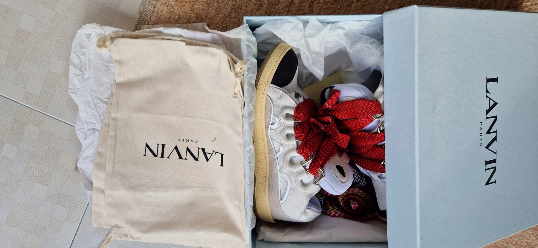 Lanvin Scarpe da uomo: Baskets en cuir Lanvin Curbs – Nuovo (secondo la descrizione) da Lausanne venduto da cristina-p 1