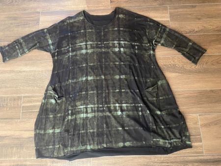 Rundholz Kleid Oversize grün/schwarz Gr. Onesize XL