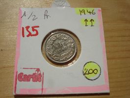(135)  1/2 Franken  1946 180°