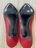 LERRE Vintage Pumps/Rotes Leder/Gr.38 Italienische Handarbei