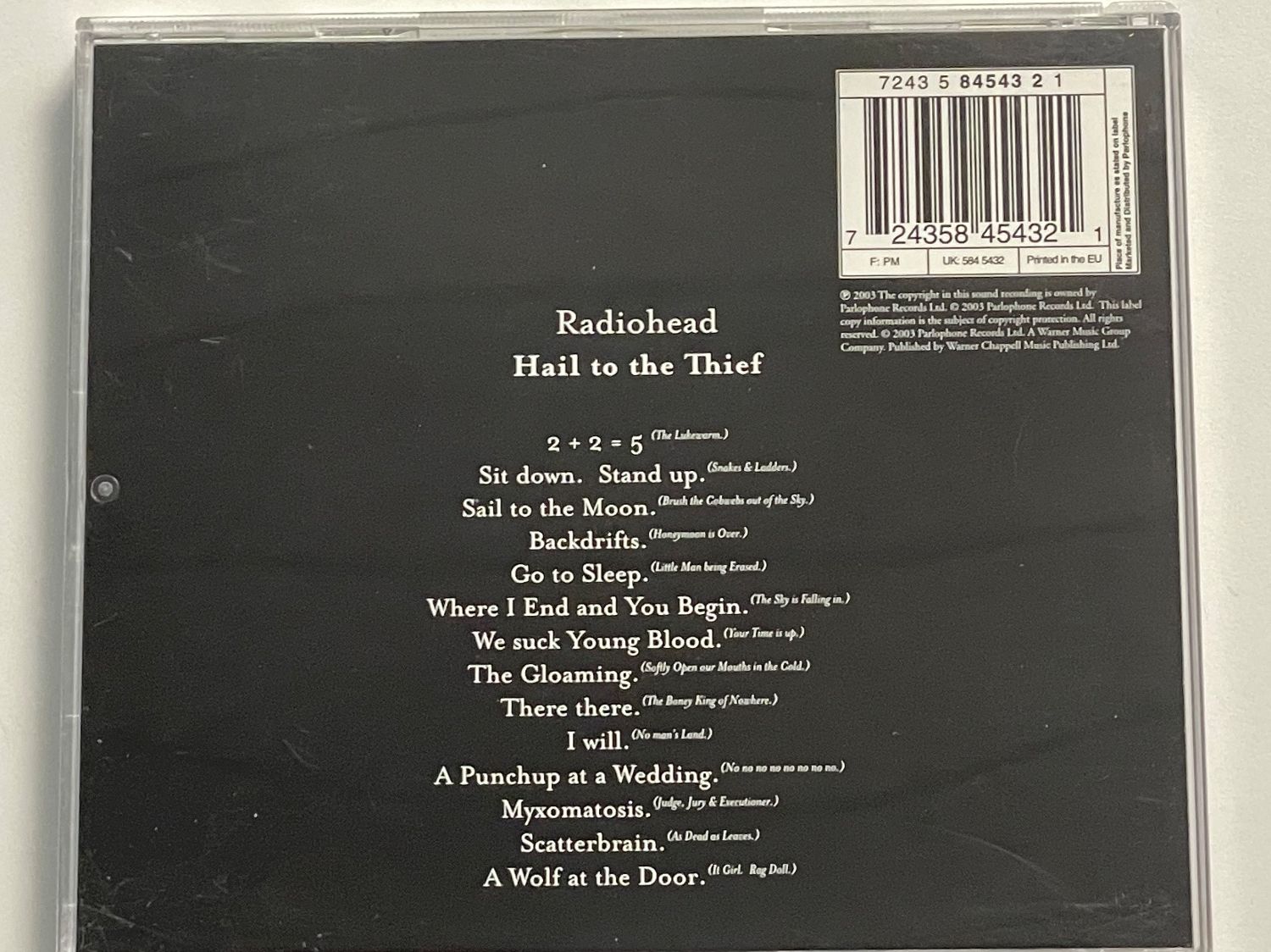 CD: Radiohead - Hail To The Thief – Usato da Muri b. Bern venduto da AdidasCollector 1