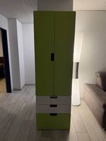 Kinderschrank / Kleiderschrank mit Schubladen  Grün/Weiss