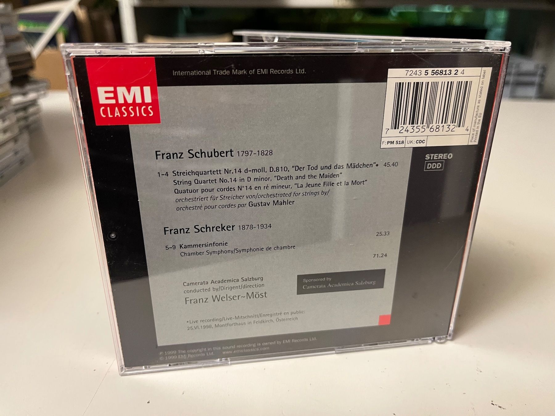 CDs: Schreker - Kammersinfonie - SR13B – Gebraucht aus Küsnacht ZH von Internetradio 1