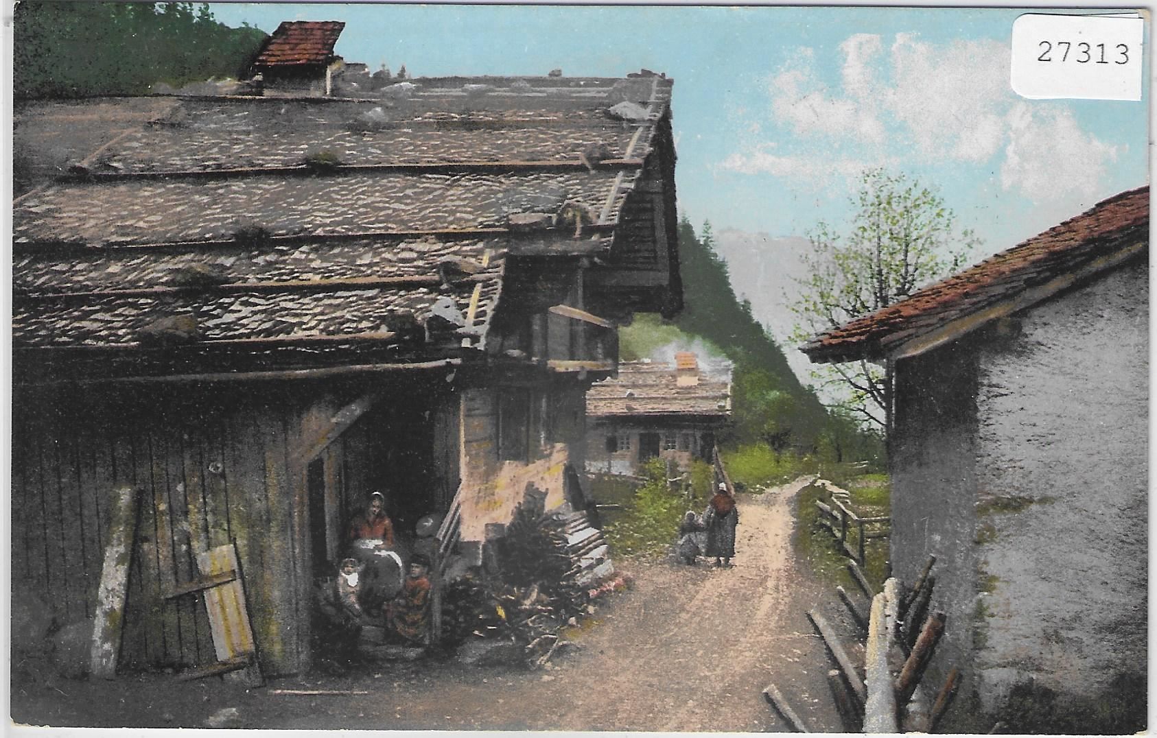 Cartoline postali: Dorfidylle im Bauerndorf - Litho – Usato da Ettingen venduto da Kartenplanet