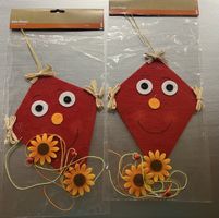 2x Herbst Deko Hänger im Drachen Design, Neu & Original
