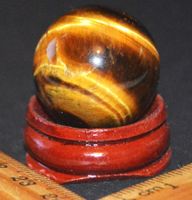 Deko - Heilstein – A-1227 Tigerauge 25mm mit Sockel