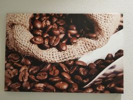Bild 40 x 60 cm, Kaffee-Bohnen, neuwertig