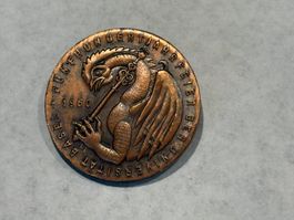 Abzeichen aus Bronze. 500 Jahrfeier Universität Basel, 1960