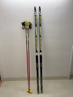 Langlaufset Fischer Ski Leki Stöcke Salomon Schuhe gebraucht