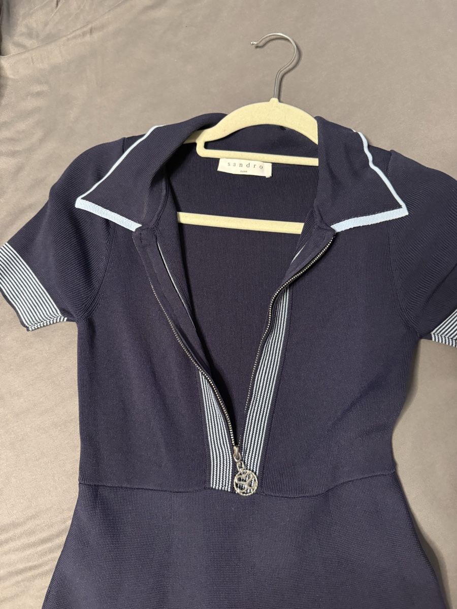 Sandro Robes: Sandro Kleid dunkelblau kurzarm Grösse 1 – D'occasion à Forch par kat_98t7 2