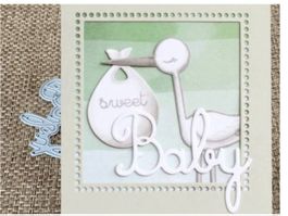 Stanzschablone Nr. R109, Schrift, Baby (Sizzix geeignet)