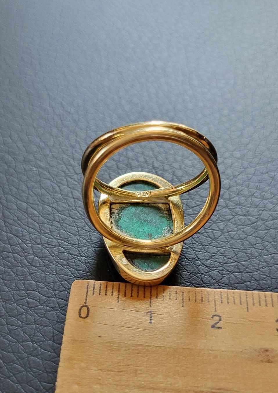 Anelli: 18 Karat 750 Massiv Gold Ring Mit Stein – Usato da Wald ZH venduto da Dasilver 4