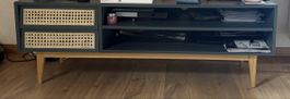 Stylish TV Stand with Rattan Drawers - Perfect for Autumn!