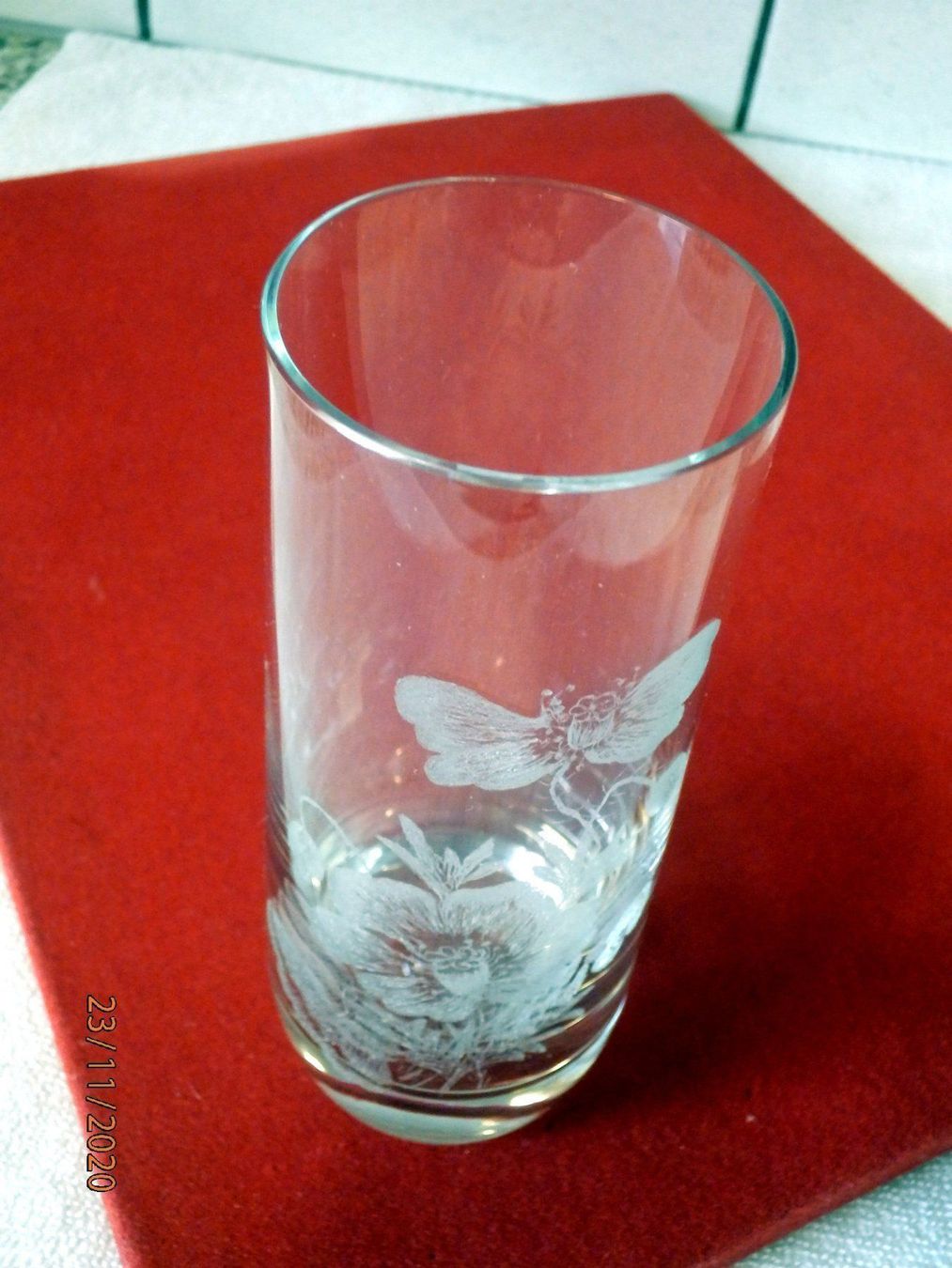 Gläser: Vase oder Trinkglas, Kristallglas, – Gebraucht aus Ueberstorf von dinbau 6
