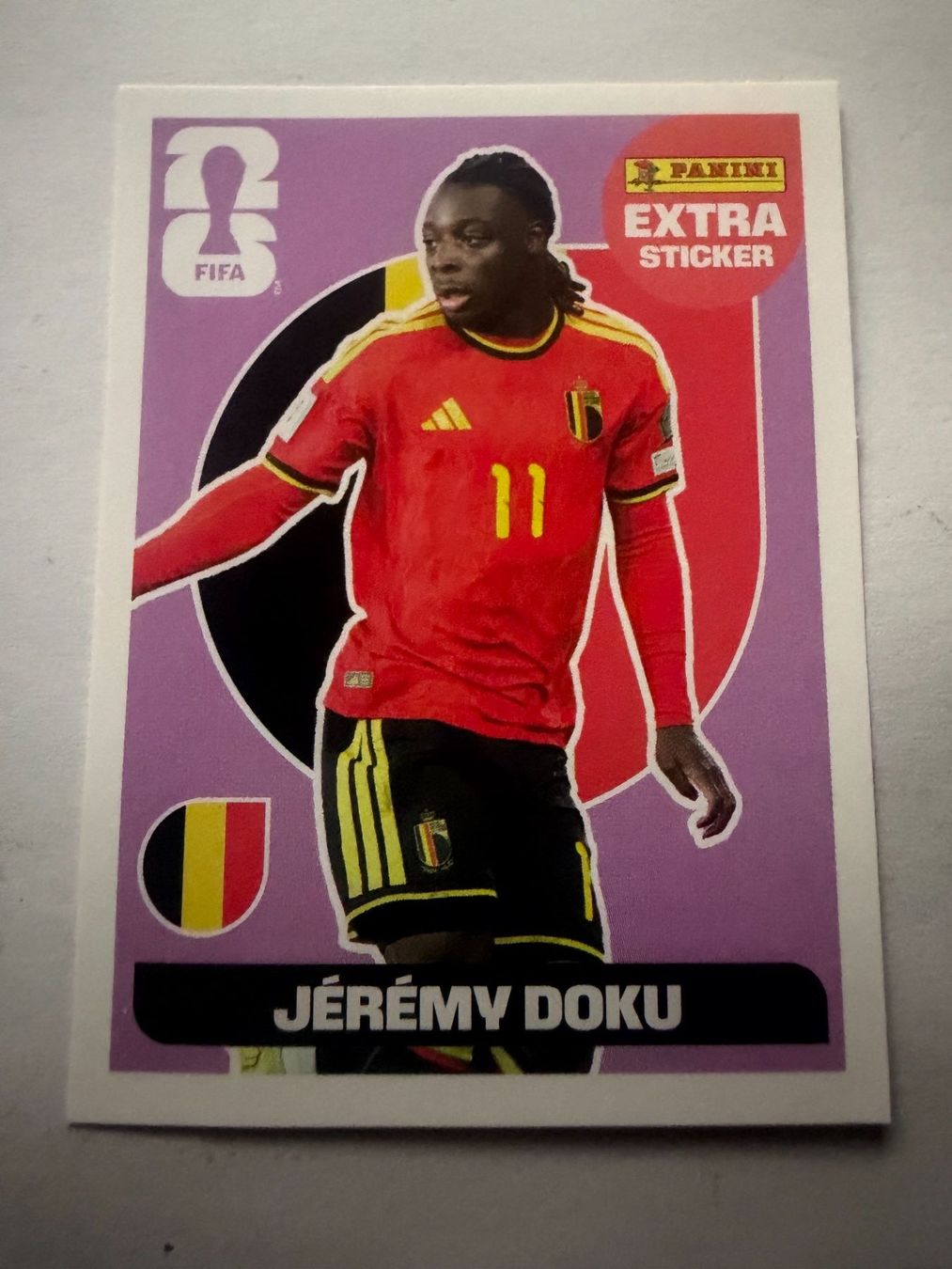Panini Carte collezionabili: Panini WM 2026 - Extra Sticker - JEREMY DOKU - Regular – Usato da Tegerfelden venduto da siebenmacky