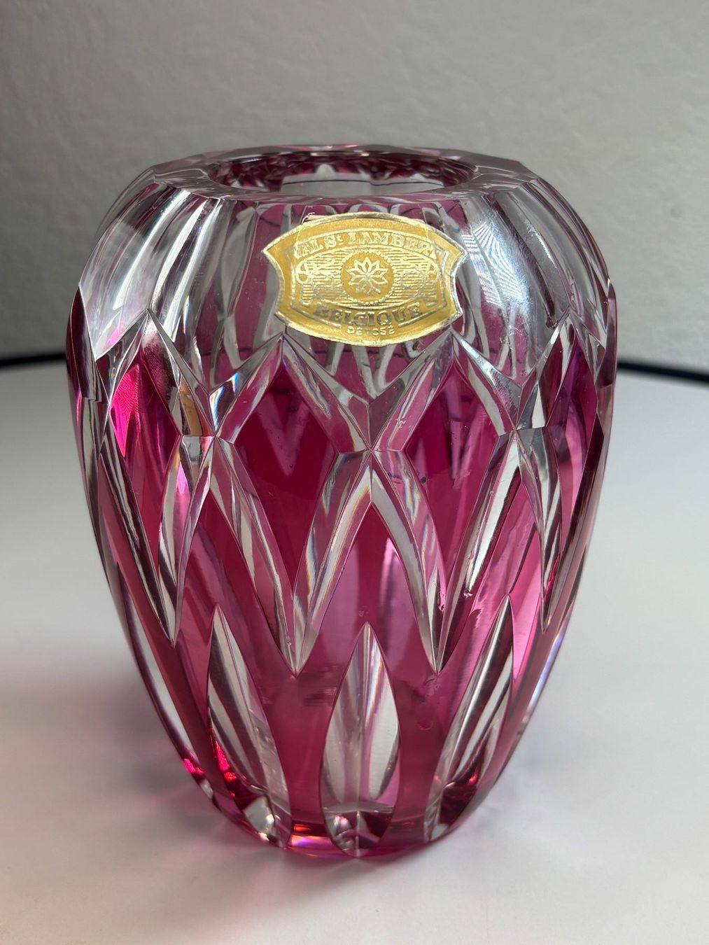Vasi & Recipienti: Glas Vase Val Saint Lambert Kristallglas – Usato da Plasselb venduto da Mike760