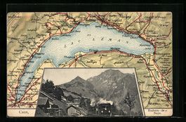 Caux, Rochers-de-Naye, Zug vor den Berge