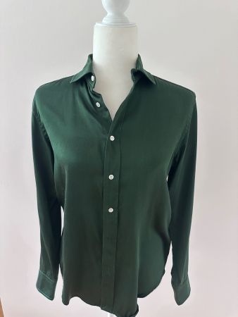 Polo Ralph Lauren Seidenbluse Dunkelgrün US 4 / 36/38