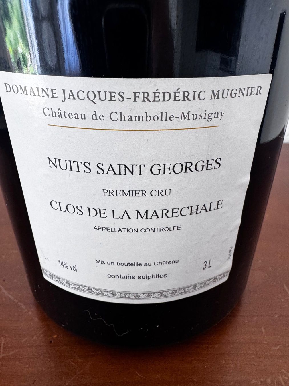 Vino: JACQUES-FREDERIC MUGNIER 3 LT CLOS DE LA MARECHALE 2009 1CRU – Nuovo e nell'imballaggio originale da Sion venduto da carzou 4
