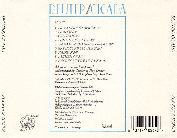 CDs: Deuter CICADA  Electronic New Age  Celestial Harmonies CD – Gebraucht aus Kandergrund von Sososo 1