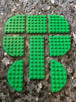 Lego Bauplatten grün as Set