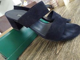 Mules Pantoletten Wildleder marine blau, PAUL GREEN, Gr. 41