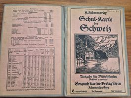 alte Schul-Karte Schweiz ca. 1915 Rarität Vintage