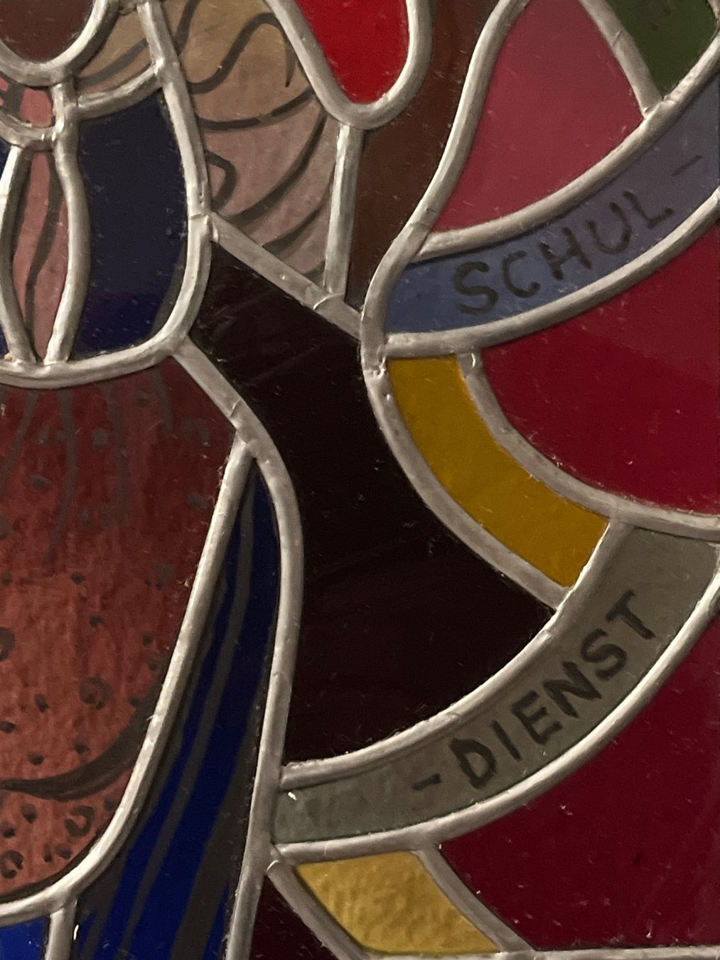 Dipinti: Jacques Düblin Buntglasscheibe mit Bleifassung – Usato da Basel venduto da PAUL_ART 4