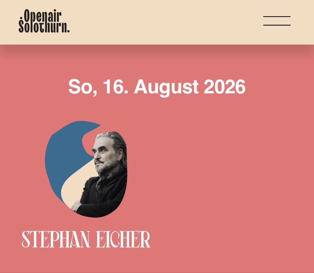 Tickets: 2 Tickets Stephan Eicher - Openair Solothurn 16.08.20 – Neu (gemäss Beschreibung) aus Treycovagnes von Angel_007