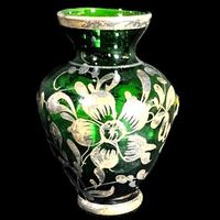 ✨Edle Vintage Silveroverlay Vase–Mundgeblasen & Italienisch