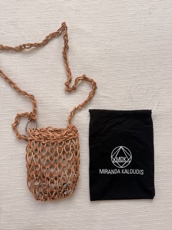 Miranda Kaloudis Ledertasche beige, neuwertig! Top!