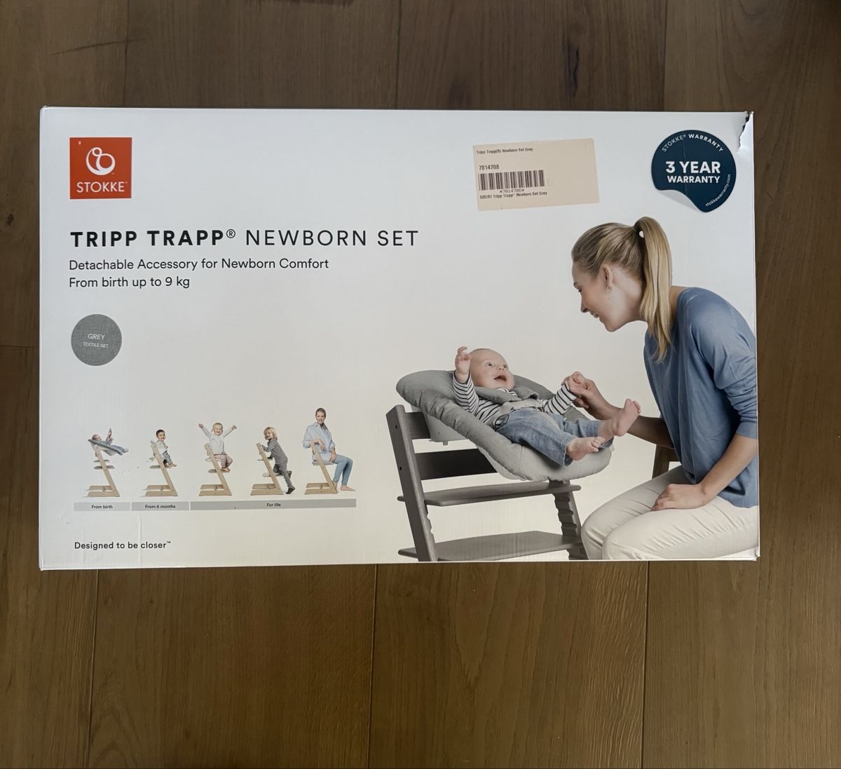Stokke Seggioloni: Stokke Tripp Trapp Newborn Set grau – Usato da Zeihen venduto da domtsche