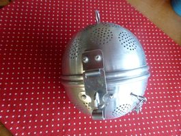 Reiskugel Gewürzkugel Aluminium Vintage