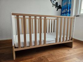  Gitterbett mit Lattenrost und Rahmen für Kinderbett 