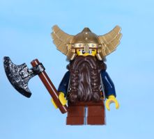 LEGO Minifigur Fantasy Era - Dwarf, Dark Brown Beard