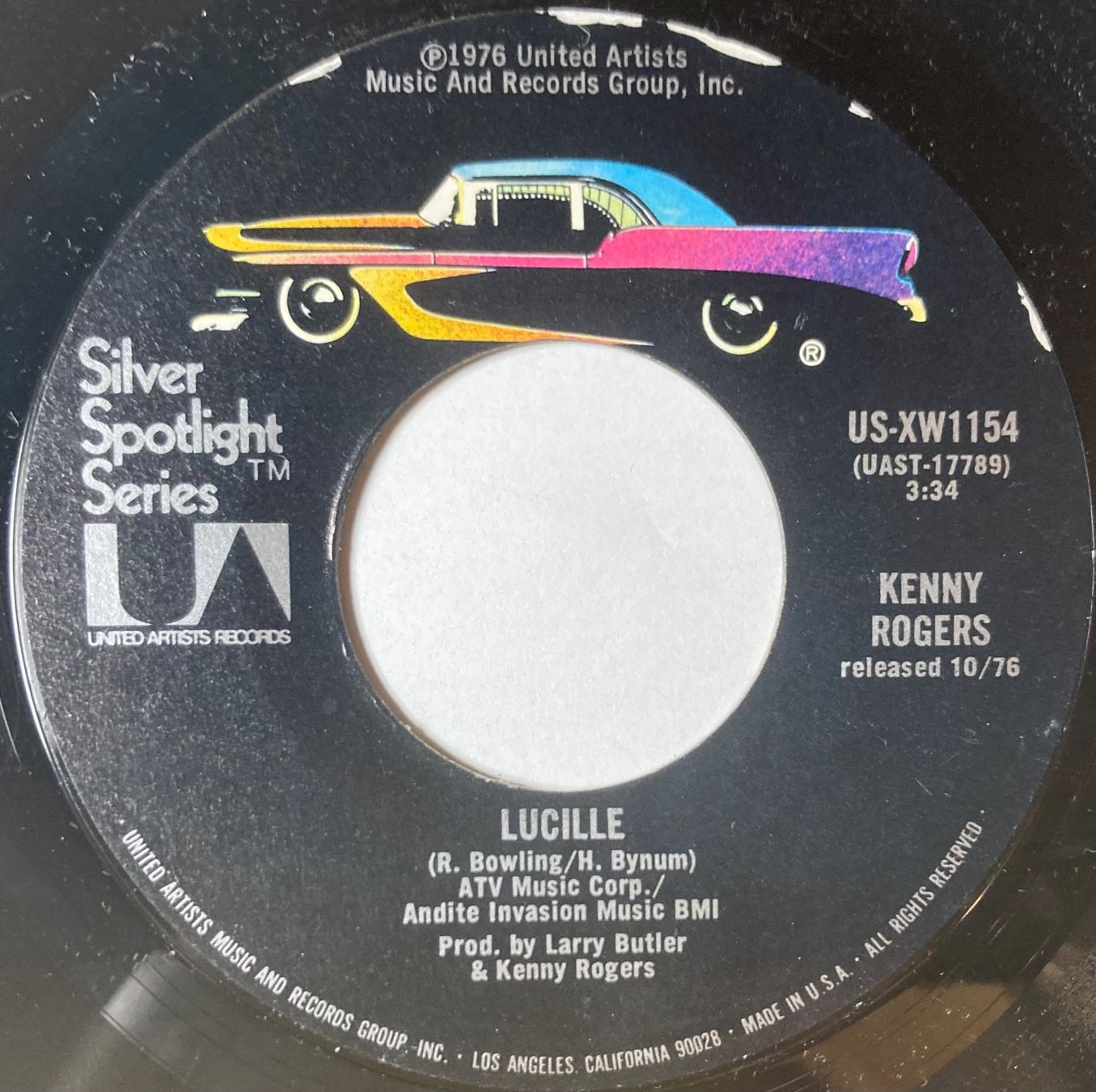 Dischi in vinile: KENNY ROGERS - LUCILLE / SOMETING'S BURNING – Usato da Poliez-Pittet venduto da Newtown-Records 2