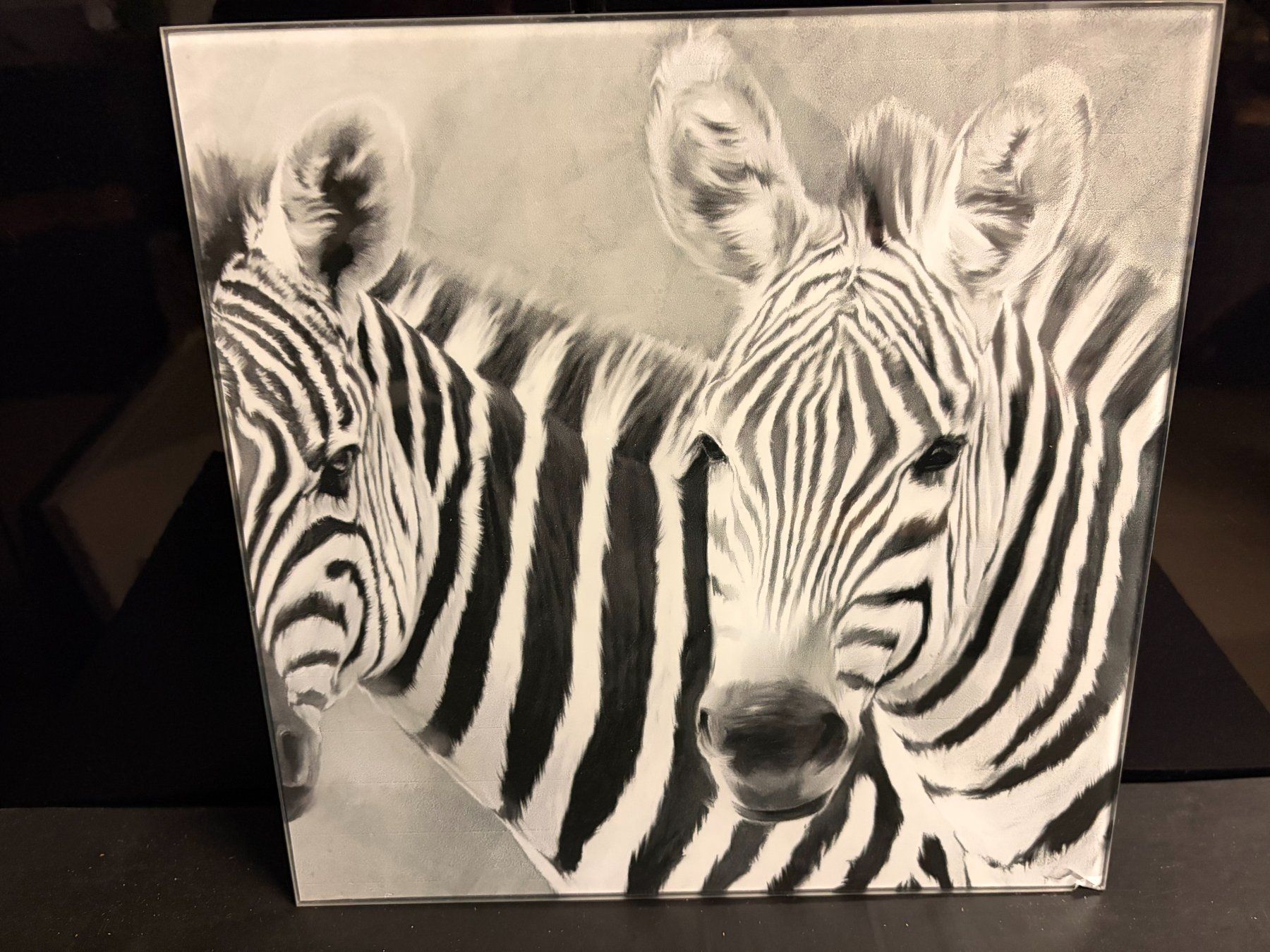 Poster & Bilder: Zebra Glasbild – Neu (gemäss Beschreibung) aus Muri b. Bern von Silberqualle