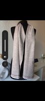Etole en cachemire, motif chevron beige et blanc, neuf