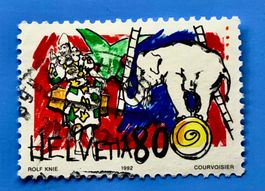 Nr.834 Weissclown mit Elefant  GESTEMPELT Sonderpostmarken 