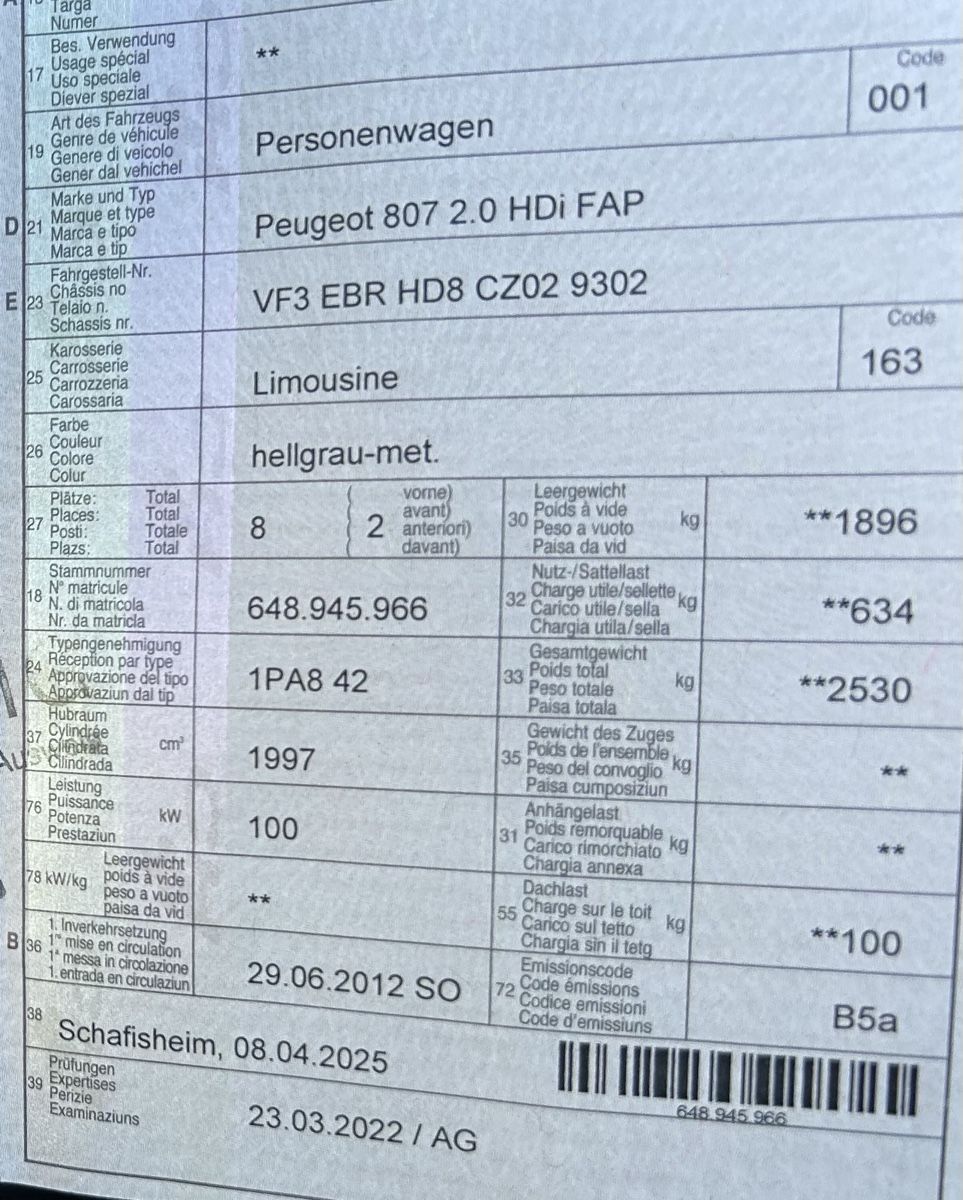 Peugeot Automobili: Peugeot 807 / 8 Plätzer – Usato da Wallbach venduto da SchnellAutomobile 8