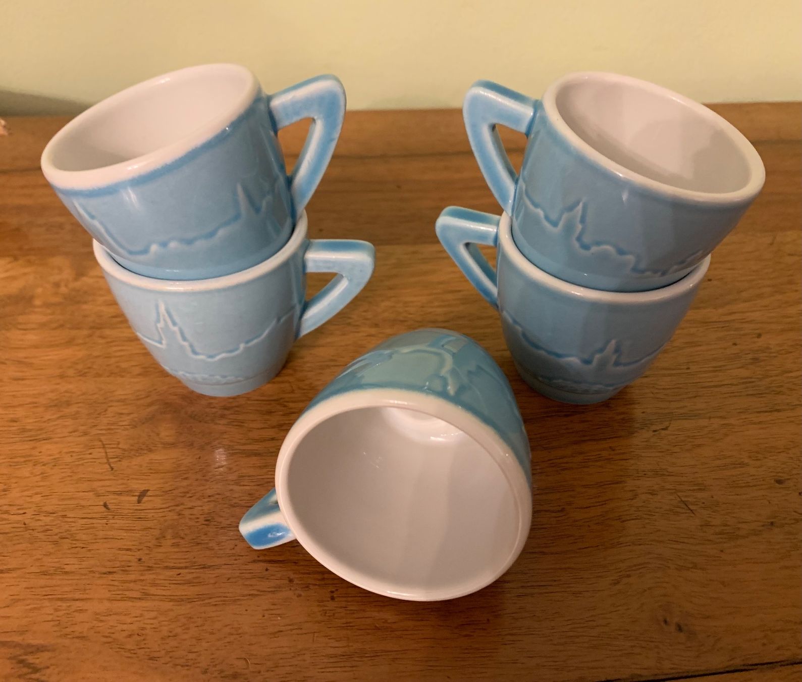 Rössler Tazze: Rössler: 5 x Espresso Tassen "Bern", hellblau – Usato da Rikon im Tösstal venduto da Spellbinder 1