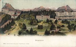 Originale vintage Postkarte Bürgenstock, Engelberger Litho