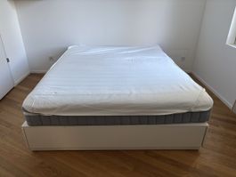 Ikea Bett NORDLI mit  VALEVÅG matratze 160x 200
