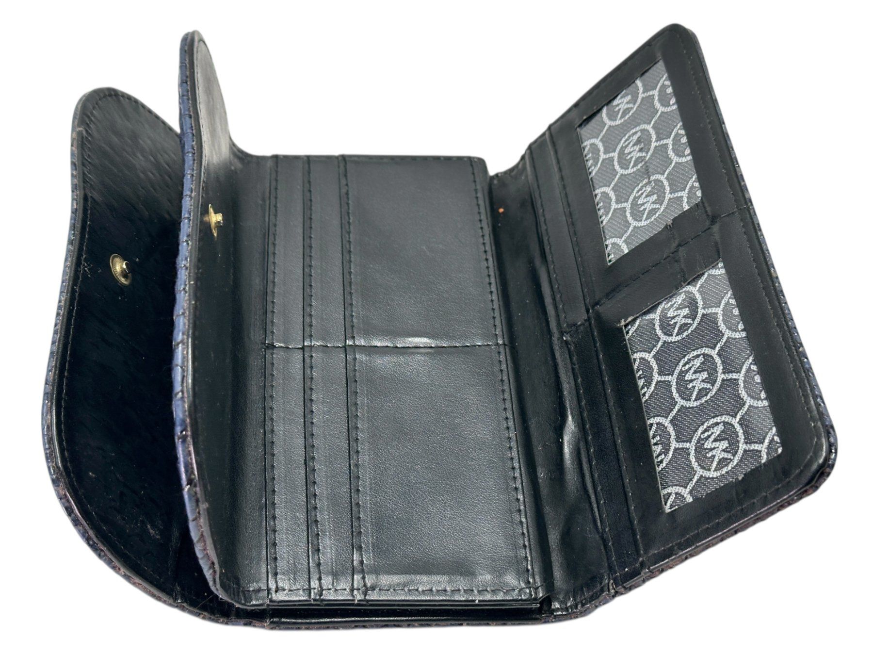 Michael Kors Portamonete: Grand portefeuille Michael Kors en cuir bleu effet python – Usato da Morges venduto da mod_q7tt 6