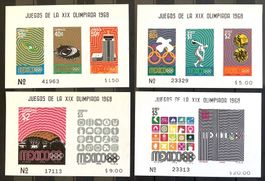 1968 Mexico Olympische Spiele - Blocks Postfrisch **